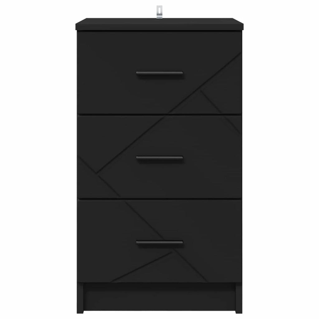 Armadio da Notte Nero 38 x 38 x 66 cm Legno multistrato 883375