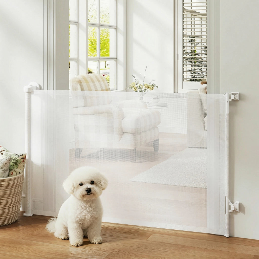Cancello di sicurezza estendibile per scale e porte 0-140 cm ¨C Zephmum ¨C Bianco