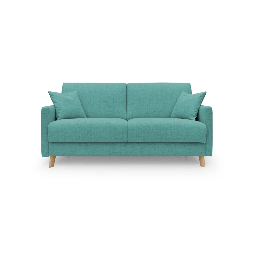 Edgar Divano letto matrimoniale in tessuto felis impermeabile T03 160 cm (mat. 120x197) verde acqua