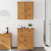 vidaXL Set di mobili per il bagno VIGO 2 pcs Marrone 67.5 x 34 x 80 cm