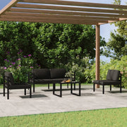 Set Divani da Giardino 5 pz con Cuscini in Alluminio Antracite cod mxl 40992