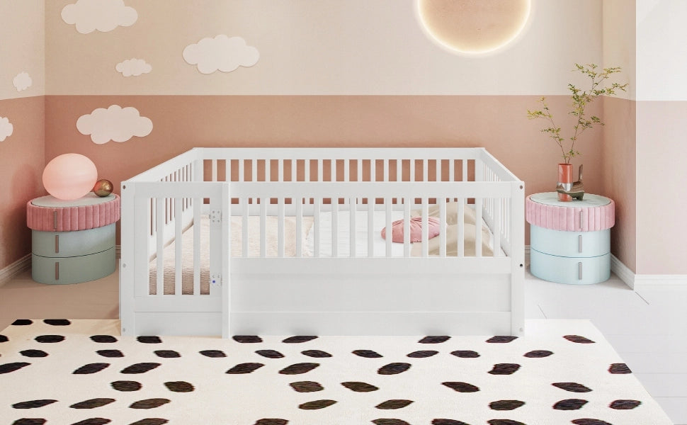 Letto per bambini in legno - Xylo - 140x200 - Bianco - Senza materasso