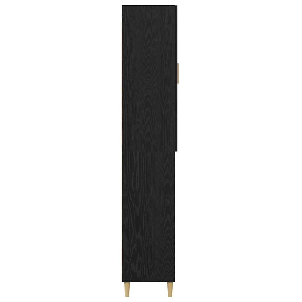 Credenza | Madia | Buffet da pranzo | Armadio da pranzo Rovere Nero 69,5 x 34 x 180 cm