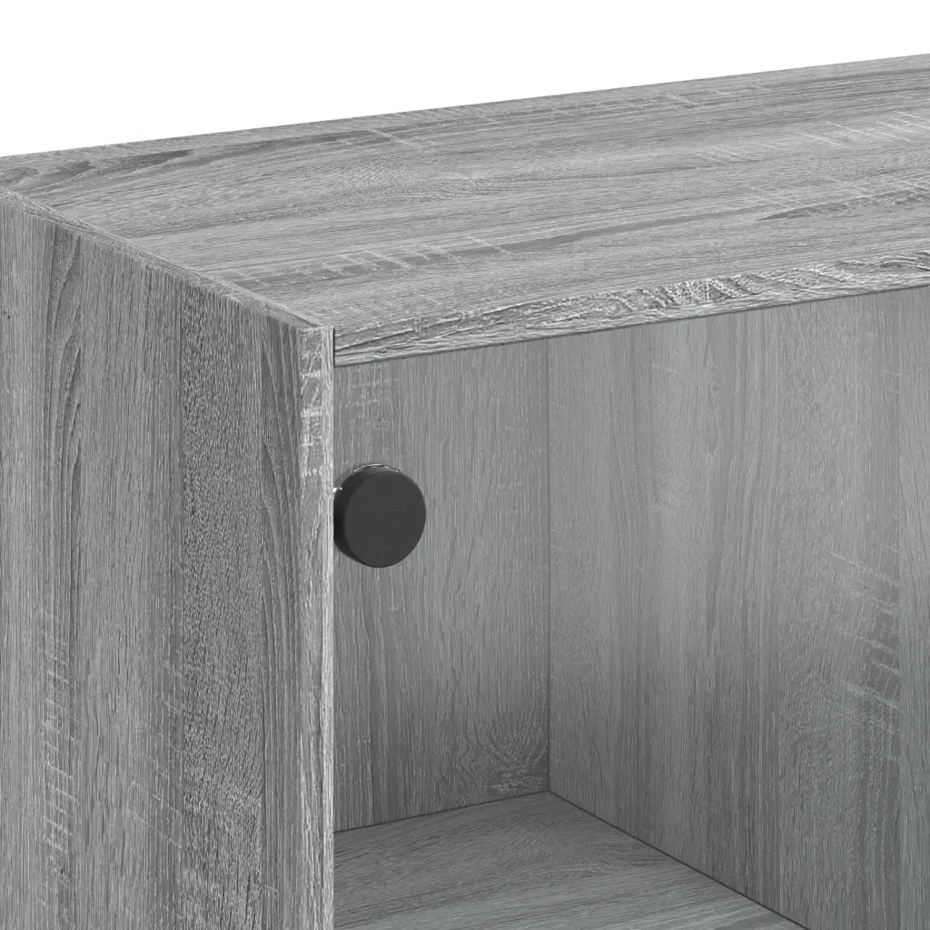 Libreria Ante-Scaffale per Libri-Mobile di Stoccaggio Grigio Sonoma 136x37x142 cm in Legno Multistrato 739394