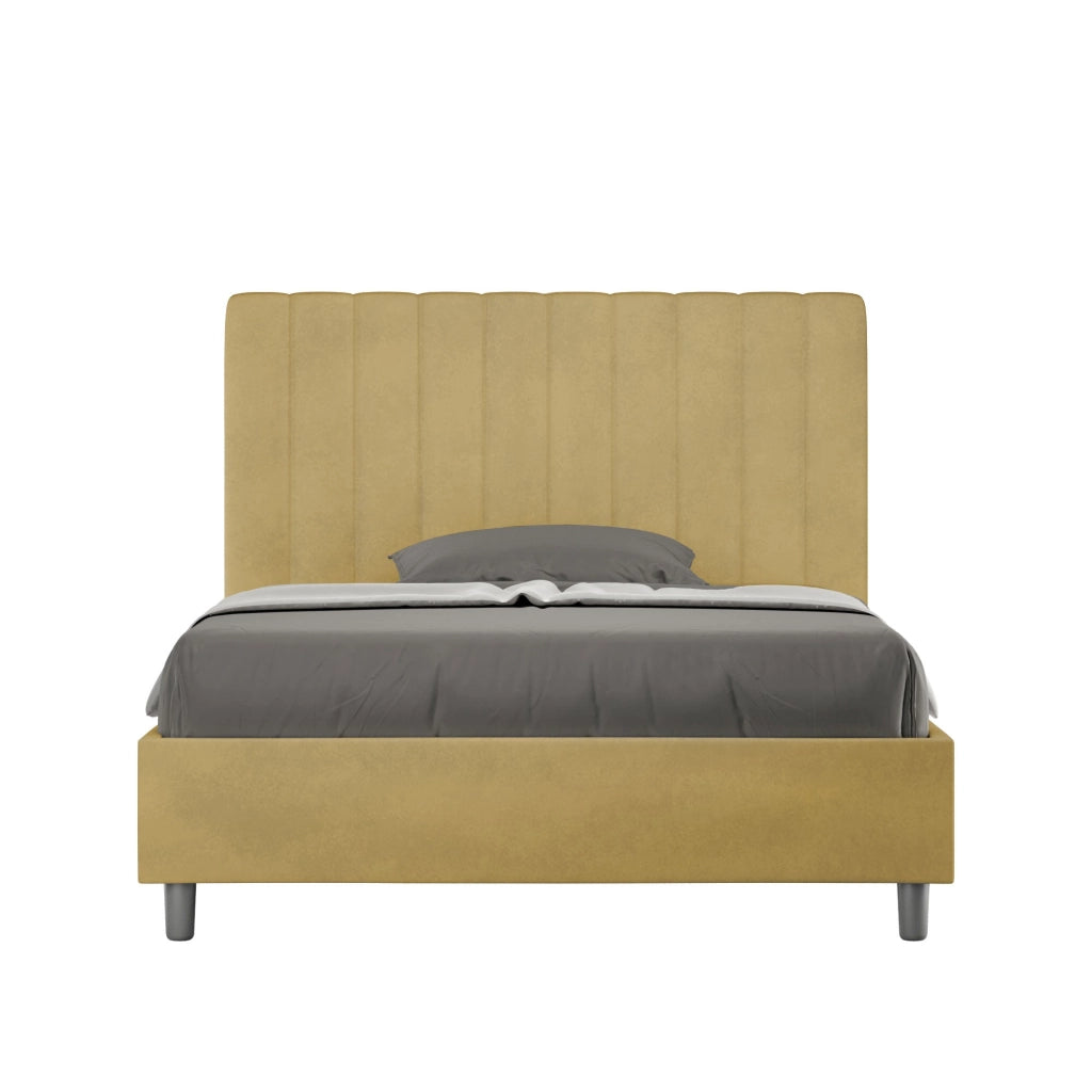 Letto 1 Piazza e Mezzo 120x190 cm con Rete Agueda Ocra