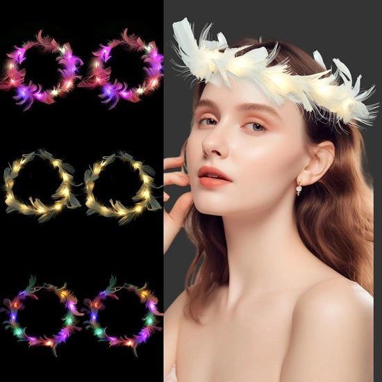 Set di 6 fascette luminose a pedali a coda di cavallo per occasioni speciali