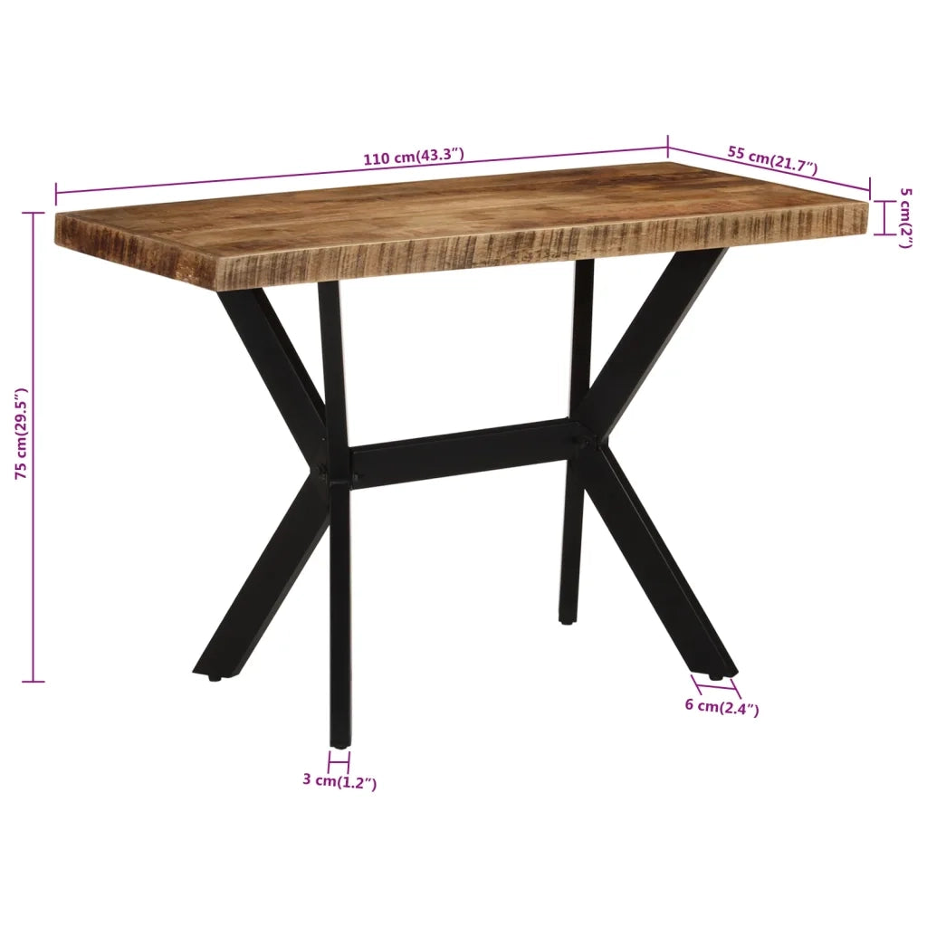 Tavolo da Pranzo 110x55x75 cm in Legno Massello di Mango 358881