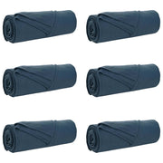 Coperte da Pile 6 pz Blu navy 280 x 210 cm Panno
