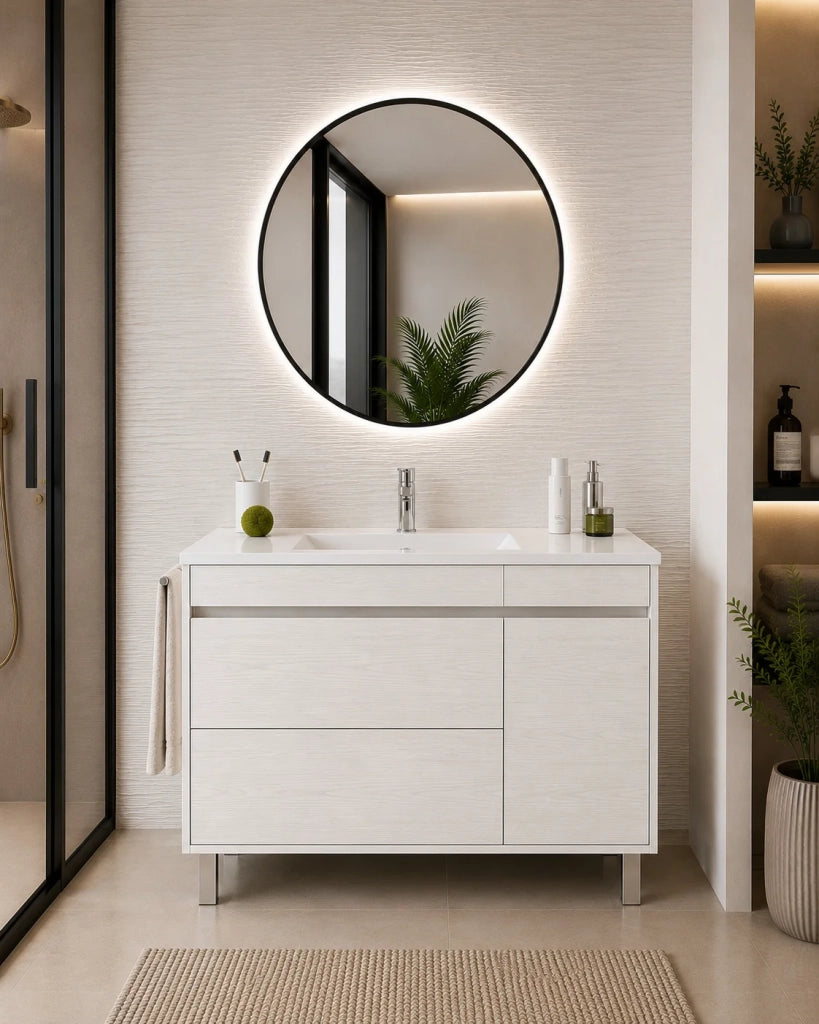 Mobile bagno con lavabo ORIGENBATH CAPRERA senza specchio 90x45 cm bianco nordico