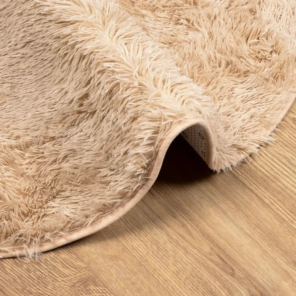 vidaXL Tappeto Shaggy a Pelo Lungo NAVARRA Beige 100x100 cm poliestere