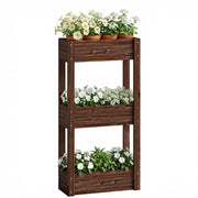 Fioriera da Giardino 3 Livelli ¨C zephmum ¨C 60x25x120 cm Marrone
