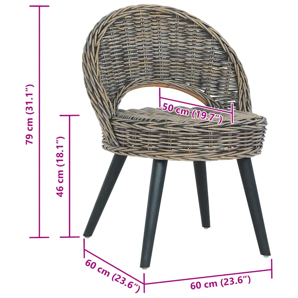 Poltrona | Sedia Relax in Rattan Kubu Nero