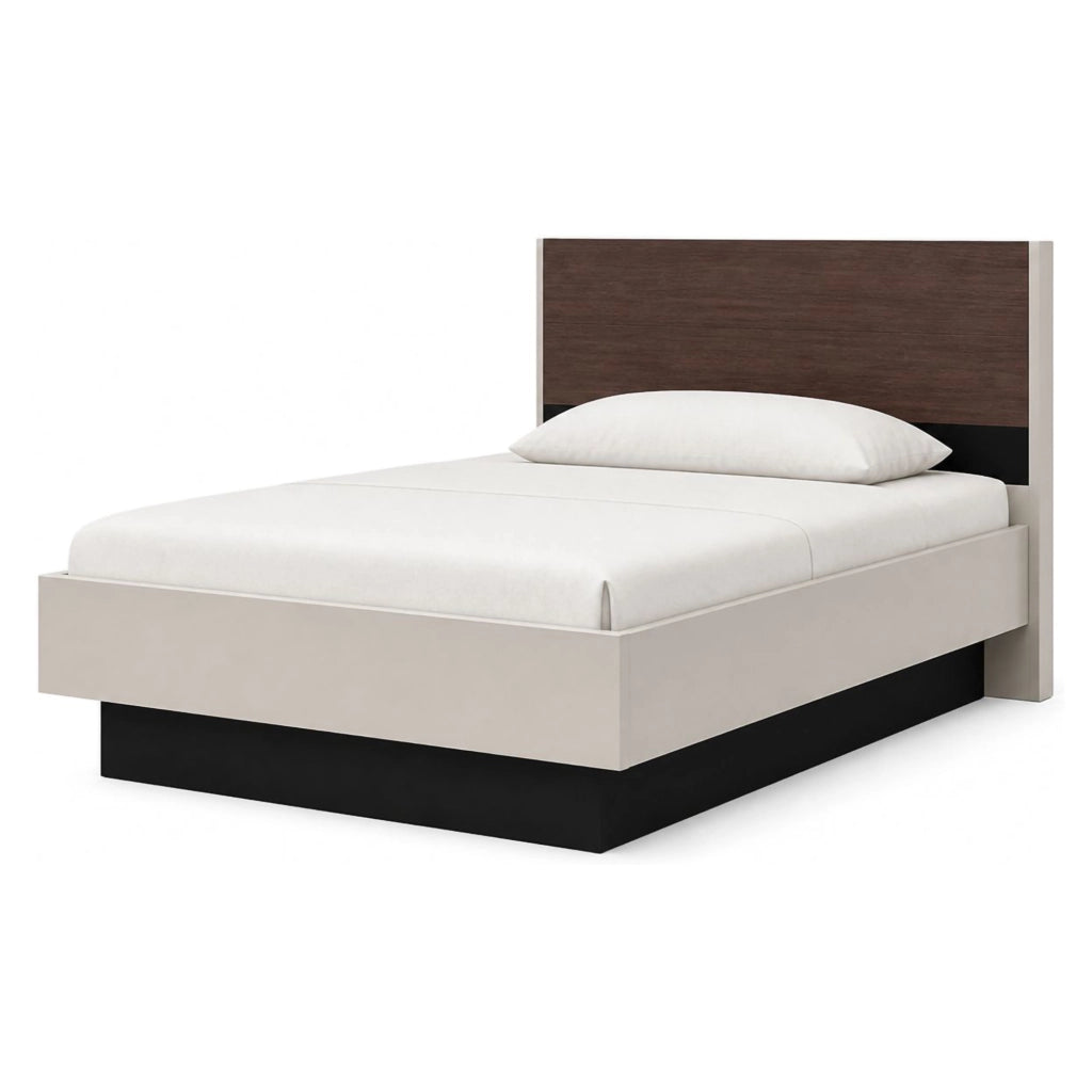 Letto Matrimoniale Takaya, Letto Matrimoniale Dimensione Materasso 160x200 cm, Bianco Crema