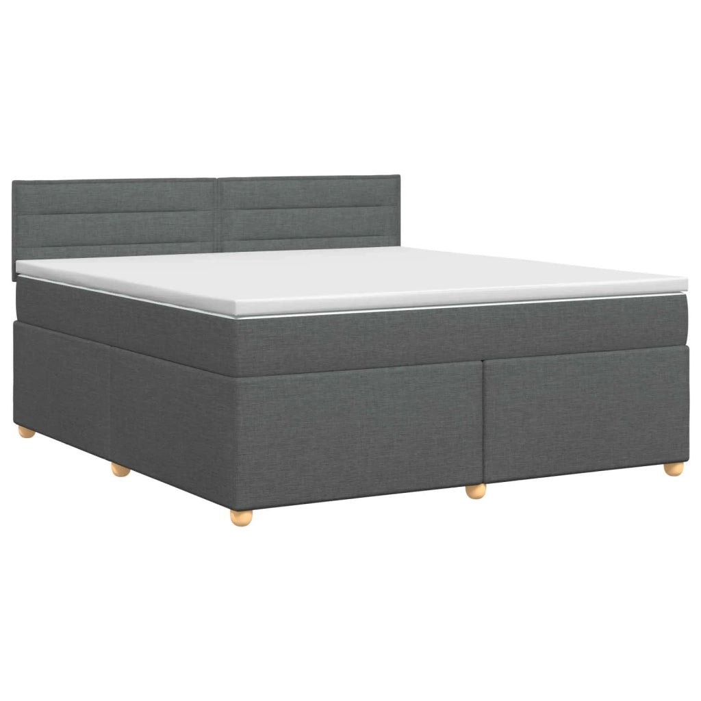 Letto box spring con materasso Grigio Scuro 140 x 200 cm 3450966