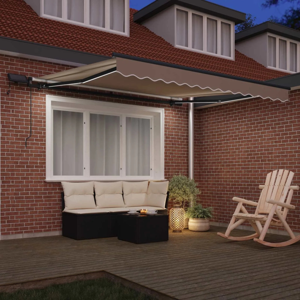 Tenda Retrattile Beige 300 x 250 cm Tessuto 3330056