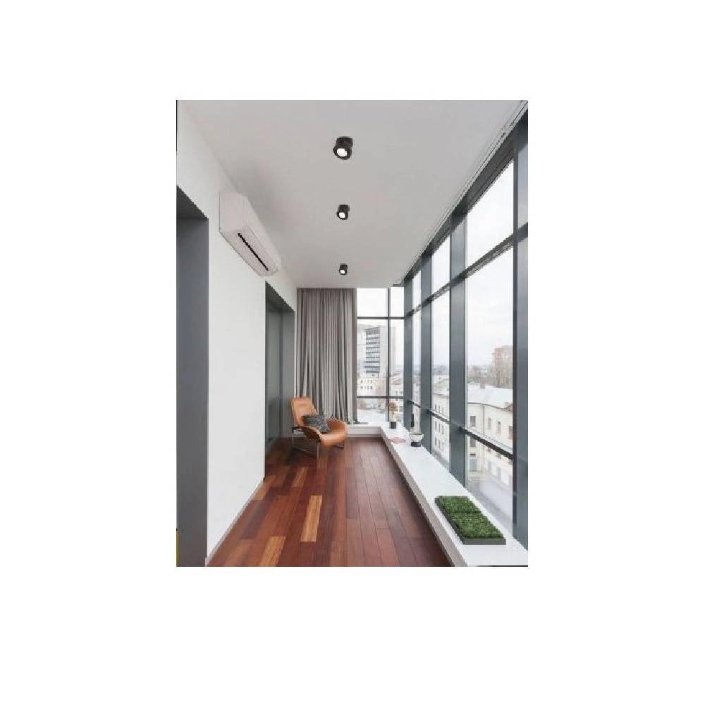 Trade Shop - Faretto Led A Superficie Orientabile 7watt Luce Naturale Fredda Ip20 Nero F-7w-n -