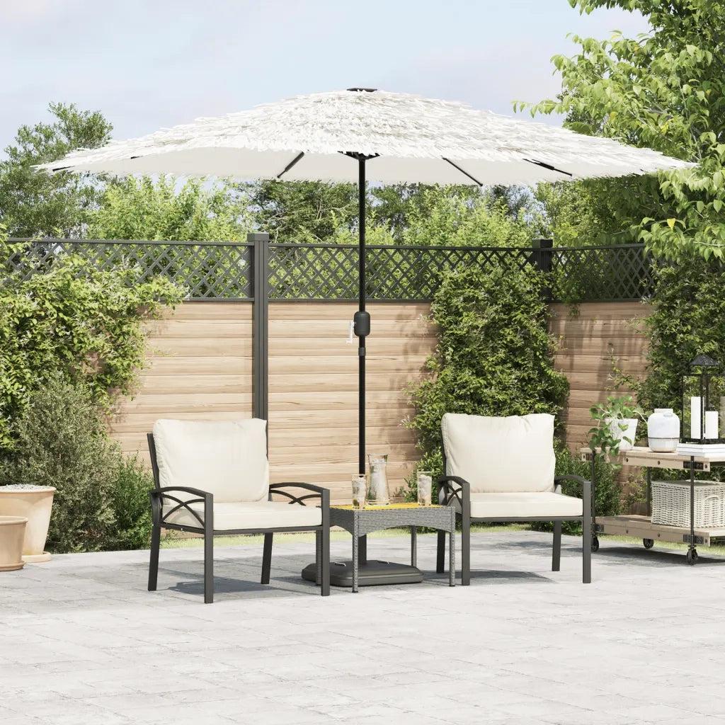 Ombrellone Giardino-Ombrello da Balcone con Palo in Acciaio Bianco 300x200x250 cm
