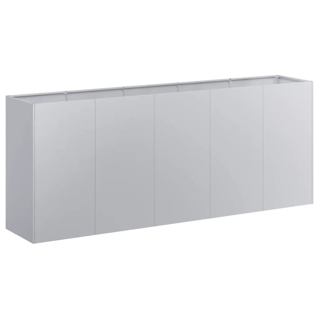 Fioriera | Cassetta per fiori | Vaso 200x40x80 cm in Acciaio Zincato