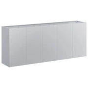Fioriera | Cassetta per fiori | Vaso 200x40x80 cm in Acciaio Zincato