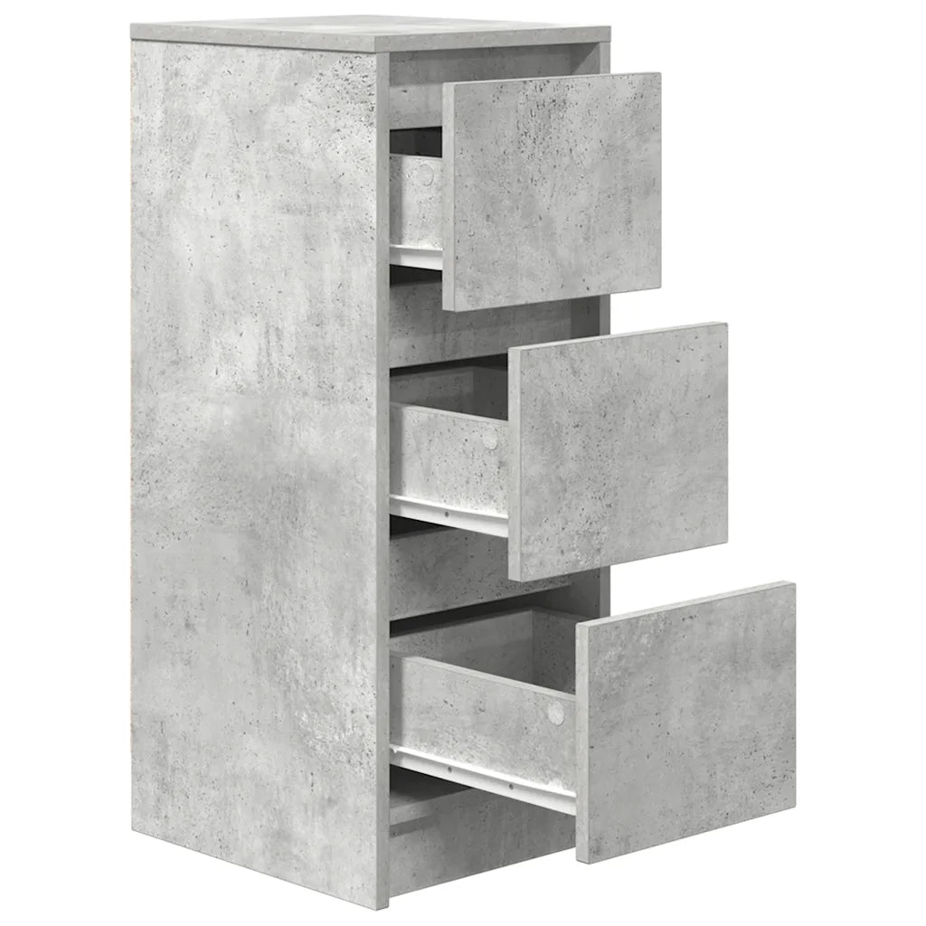 Credenza Grigio Cemento 29,5x34x76 cm in Legno Multistrato