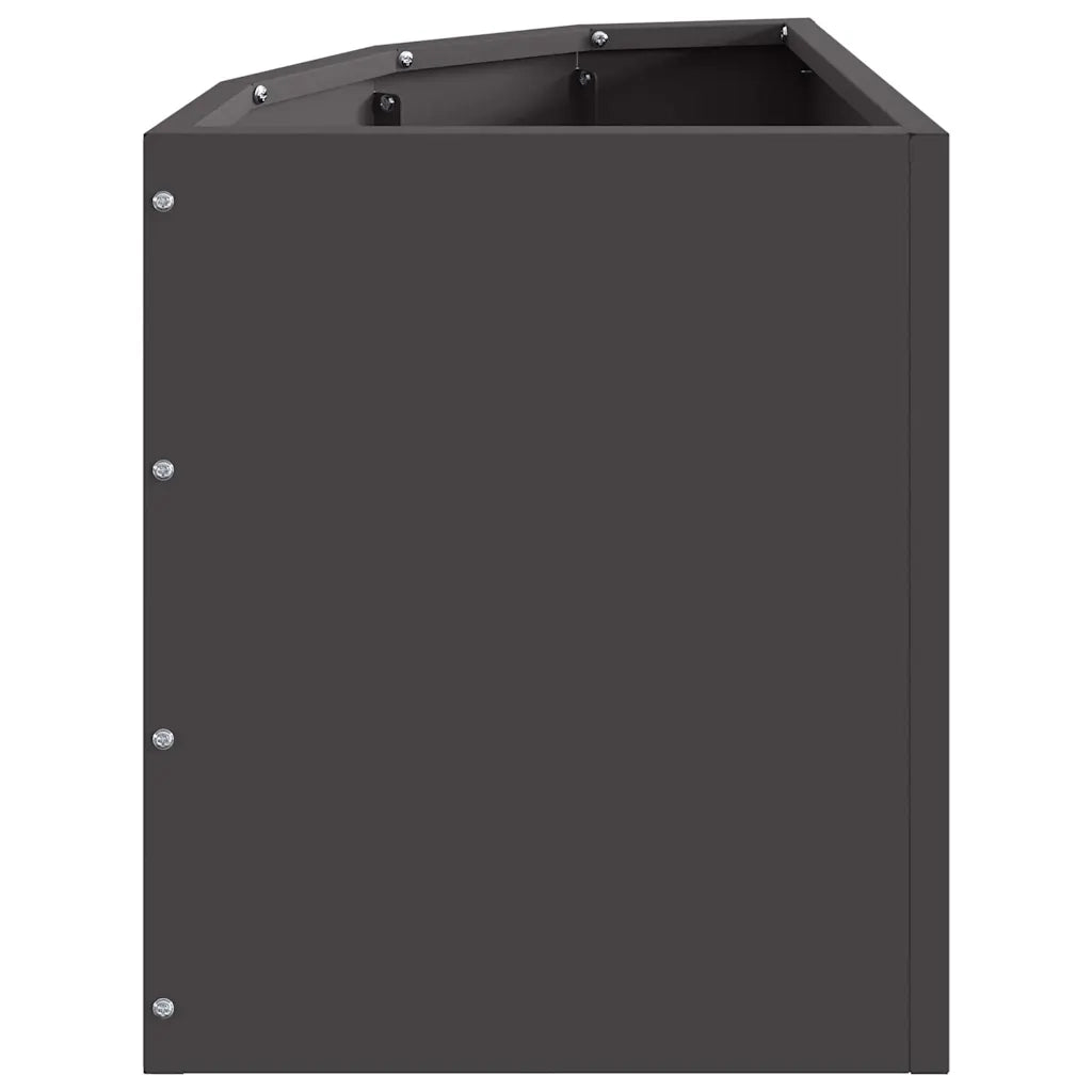 Vaso d'angolo Nero 30 x 30 x 35 cm Acciaio 883654