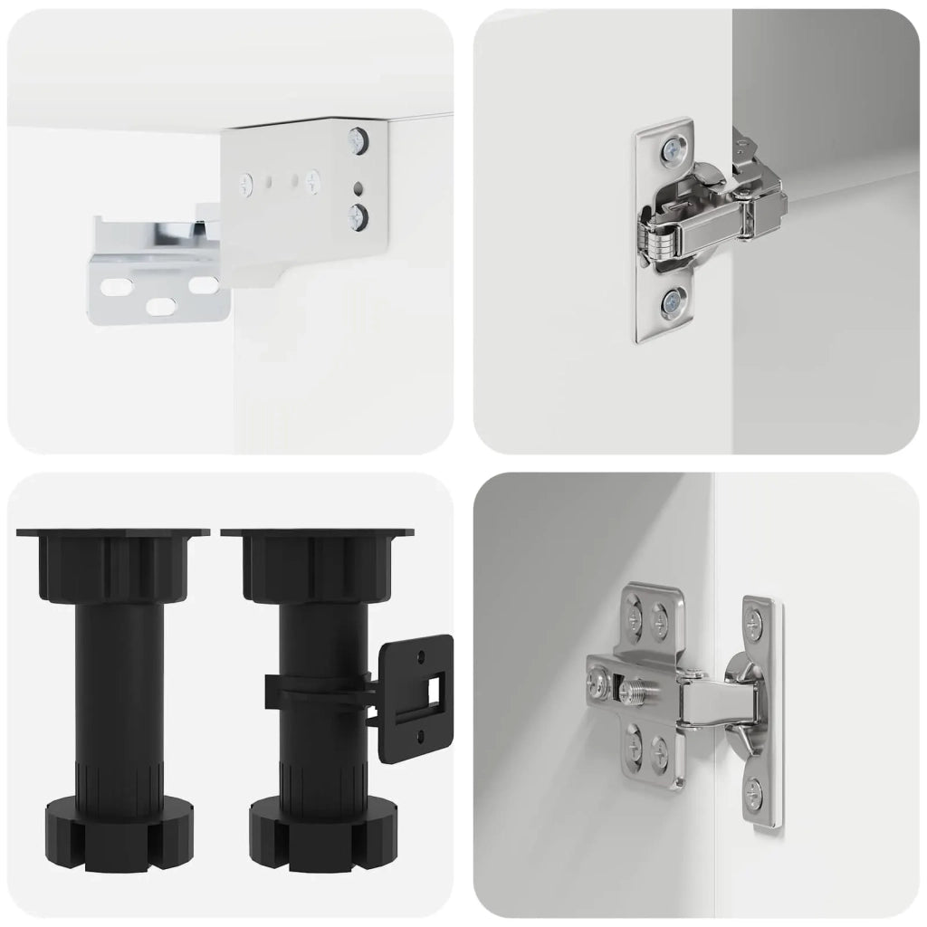 Unità Cucina LUCCA 8 pcs Bianco Lucido Legno ingegnerizzato 3438471