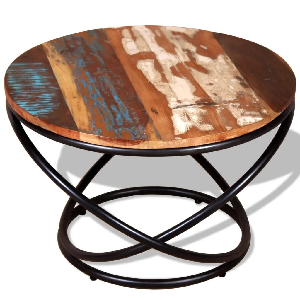 Tavolino da Salotto in Legno Massello di Recupero 60x60x40 cm 244015