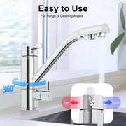 3-in-1 filtroacqua da cucina 360° rotativa con sistema osmosi per acqua calda e fredda