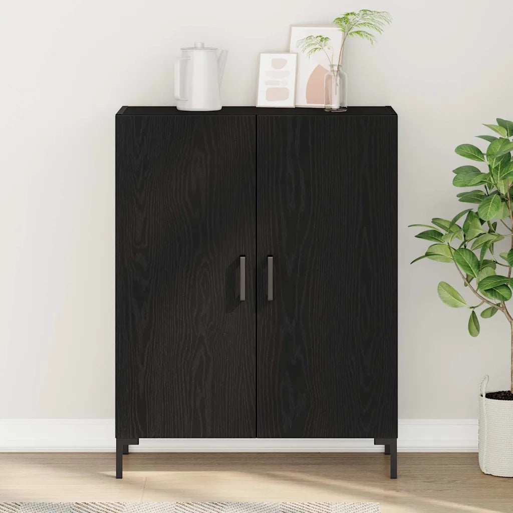 Credenza Rovere Nero 69,5 x 34 x 90 cm Legno ingegnerizzato 862874