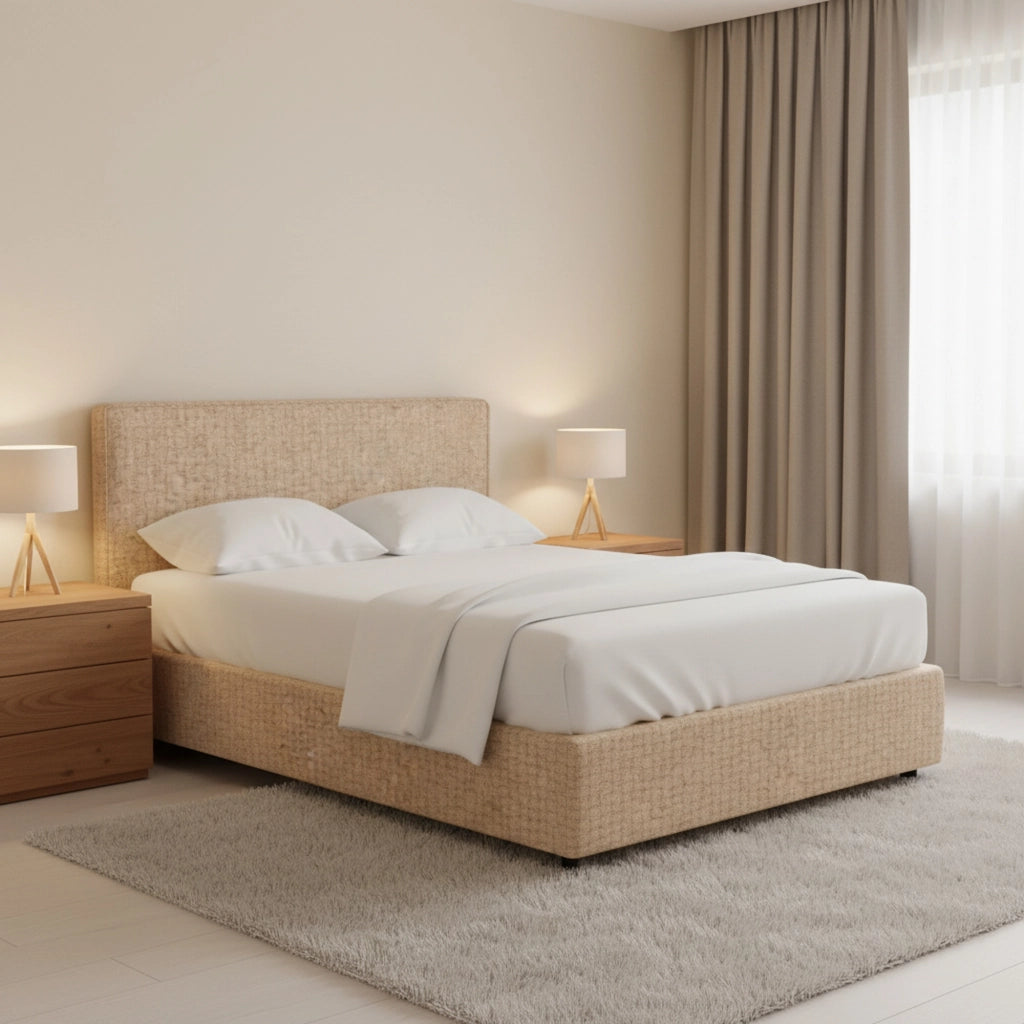 Gosport, Letto Piazza e Mezza Sfoderabile Made in Italy, Beige