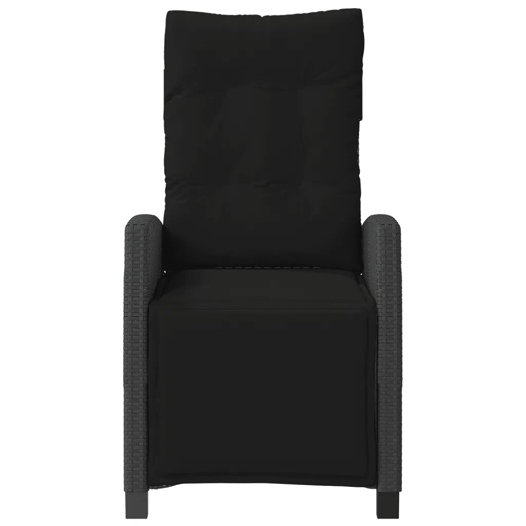 Set da Bistrò 3 pz con Cuscini Nero in Polyrattan