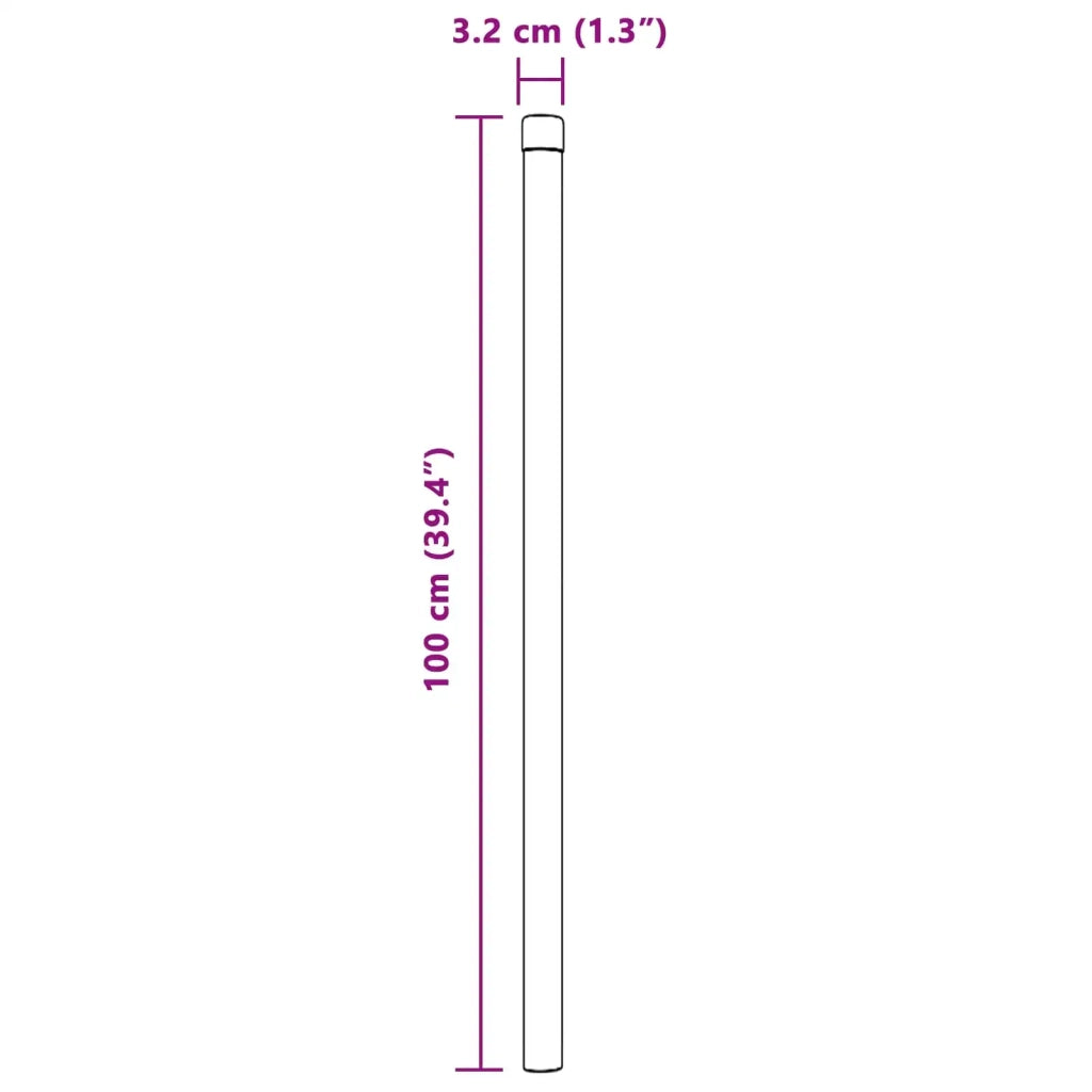 Palo della recinzione 2 pz Argento 100 cm CFW3993292