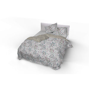 Copripiumino Matrimoniale Double Face con Federe Stampato Flor