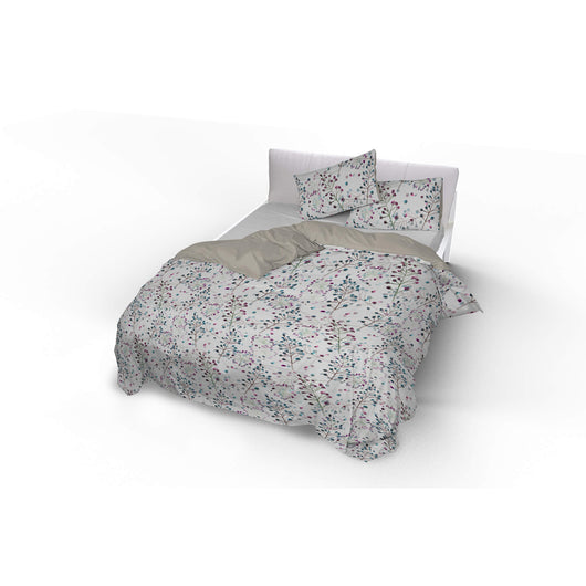 Copripiumino Matrimoniale Double Face con Federe Stampato Flor