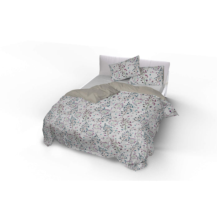 Copripiumino Matrimoniale Double Face con Federe Stampato Flor