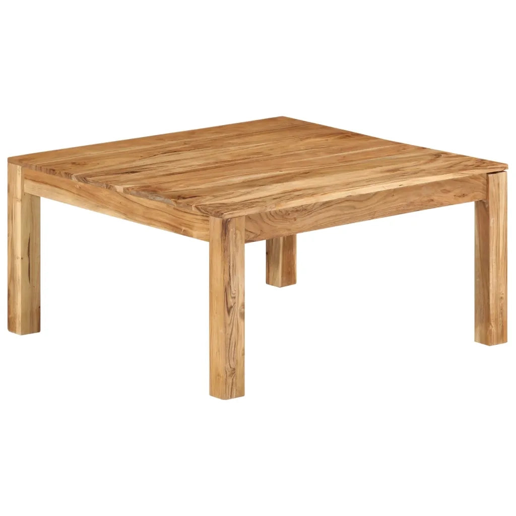 Tavolino da Salotto-Tavolino da soggiorno-Tavolo 80x80x40 cm in Legno Massello di Acacia