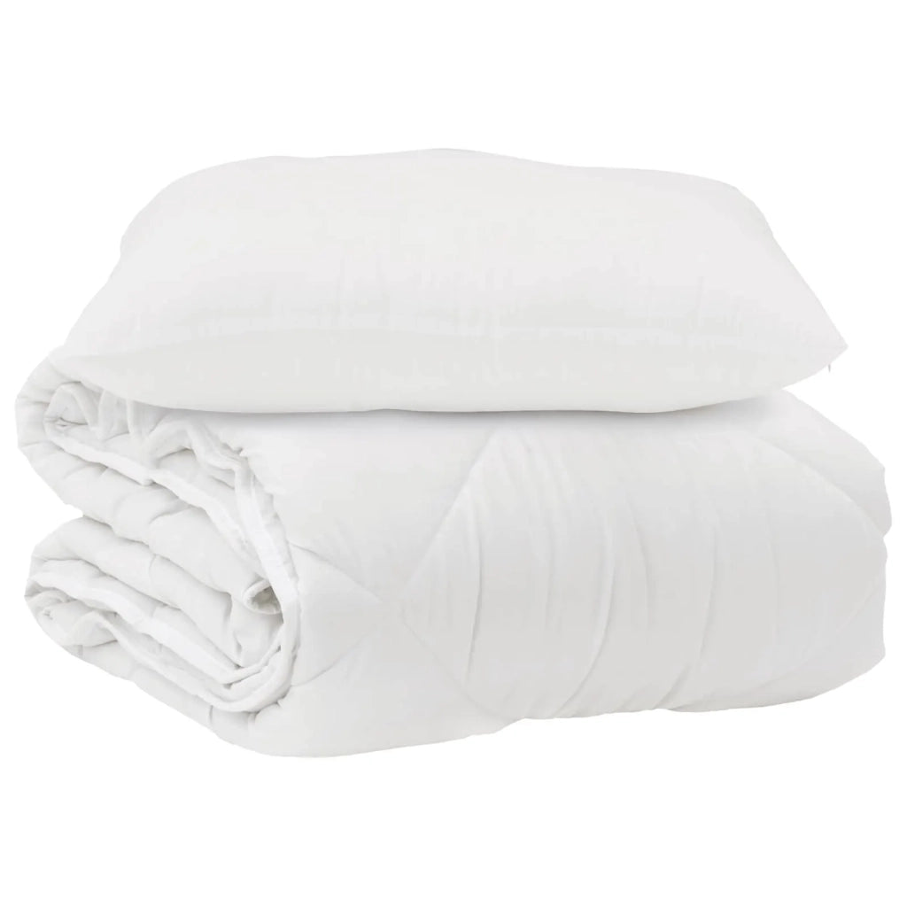 Piumone con cuscino 2 pcs Bianco Microfibra 3376599
