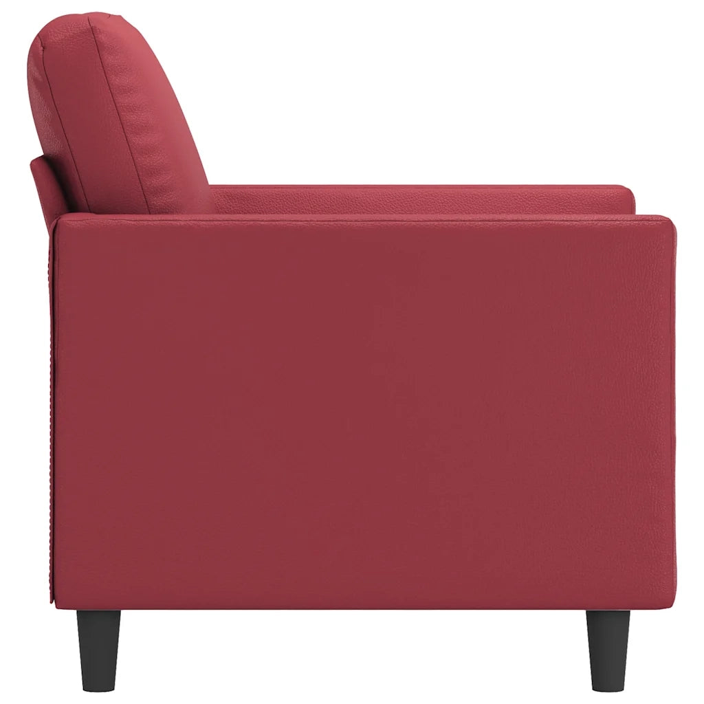 Poltrona | Sedia Relax Rosso Vino 60 cm in Similpelle