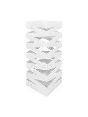 Portaombrelli Interno Esterno  Elegante in Metallo Con Ganci Per Ombrellini Design Moderno Modello 5 Bianco
