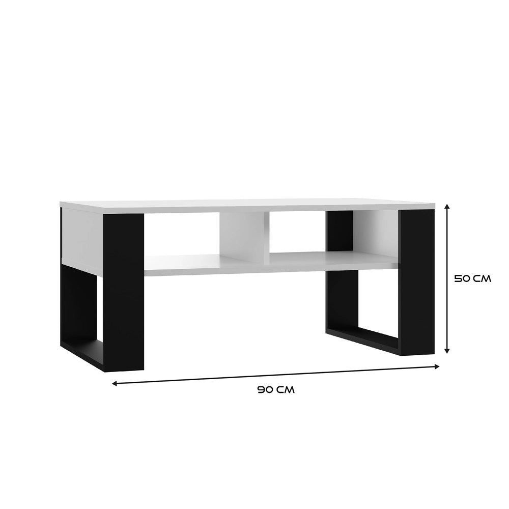 Tavolino modern 2p bianco nero