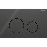 PLACCA DI COMANDO SIGMA 40 2 TASTI ROTONDI- Nero - Vetro lucido- GEBER- pezzi 1