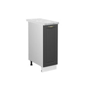 Armadio cucina dispensa alto Fame-Line Antracite-oro/Bianco 30 cm, PL Marmo Vicco