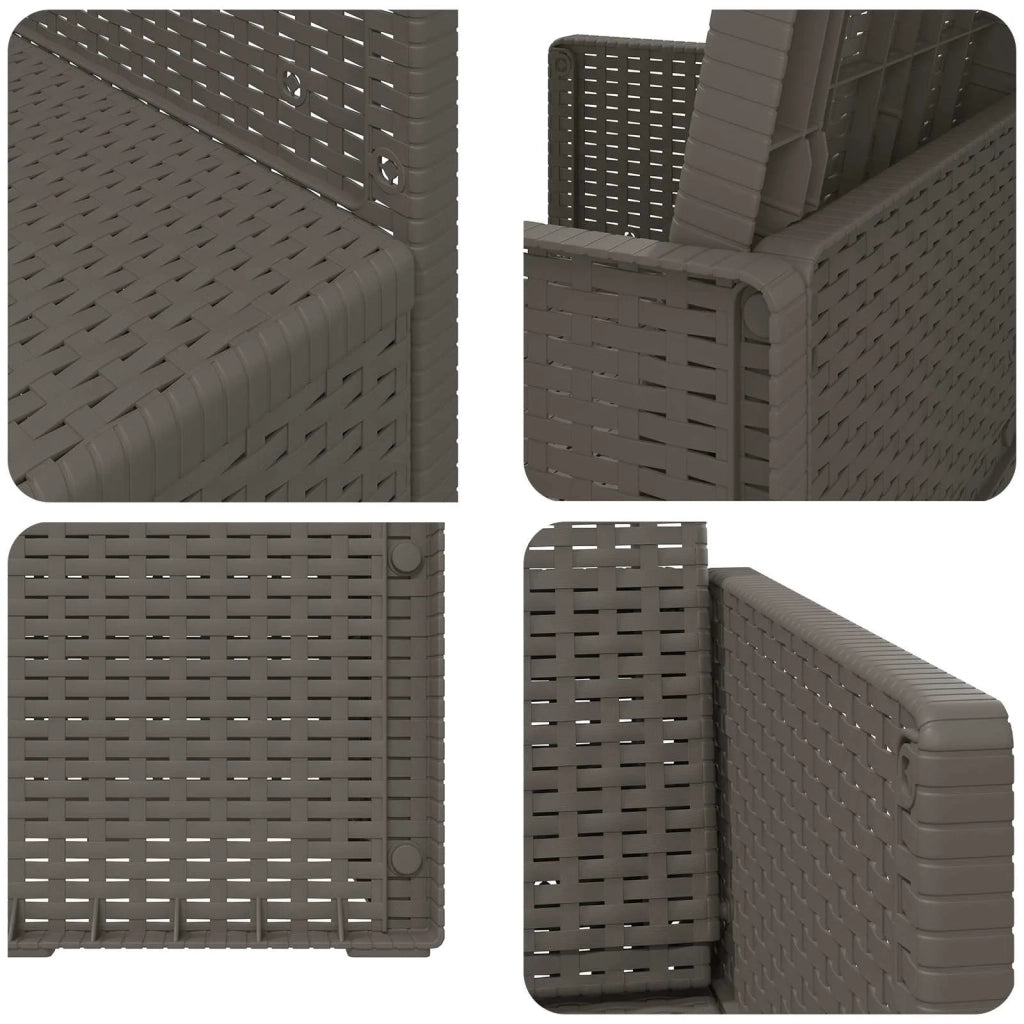Sedie da pranzo da giardino 2 pcs Grigio Chiaro PP