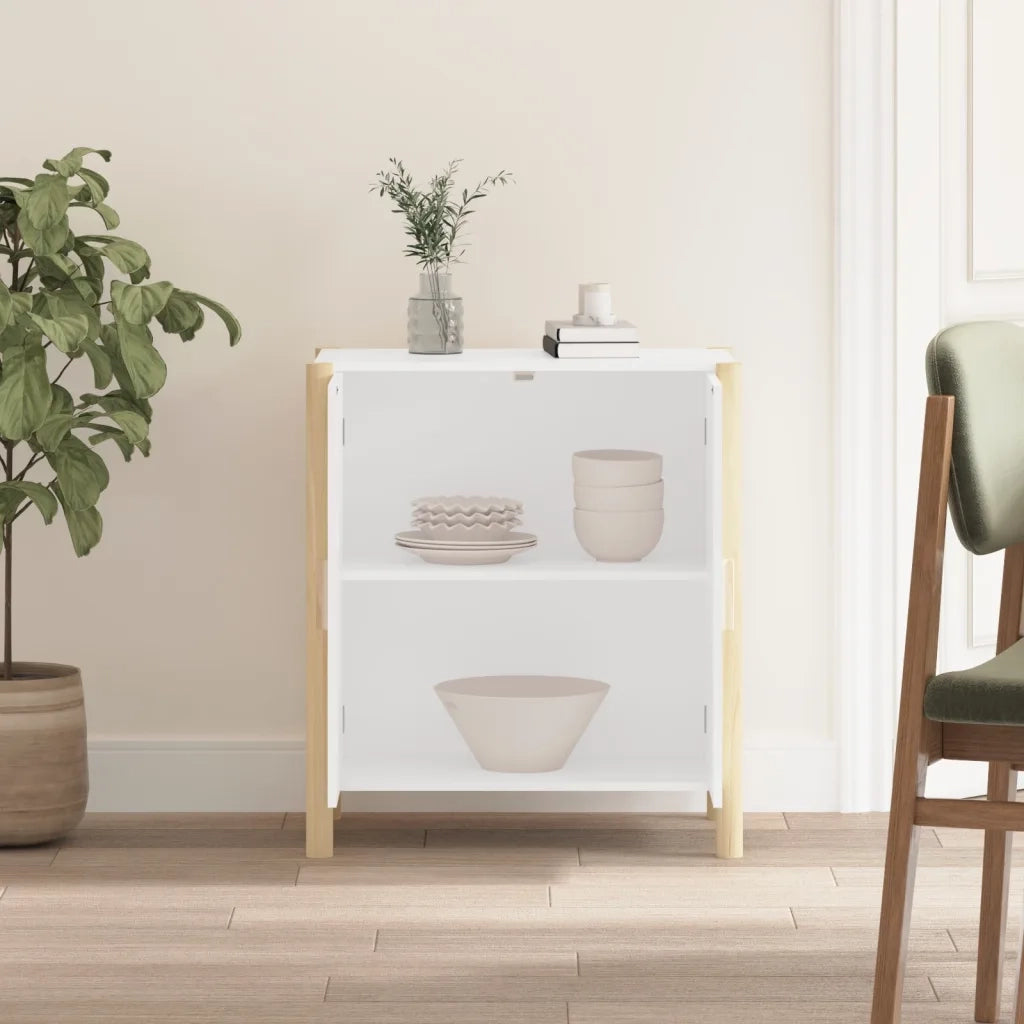Credenza | Madia | Buffet da pranzo | Armadio da pranzo Bianca 62x38x70 cm in Legno Multistrato