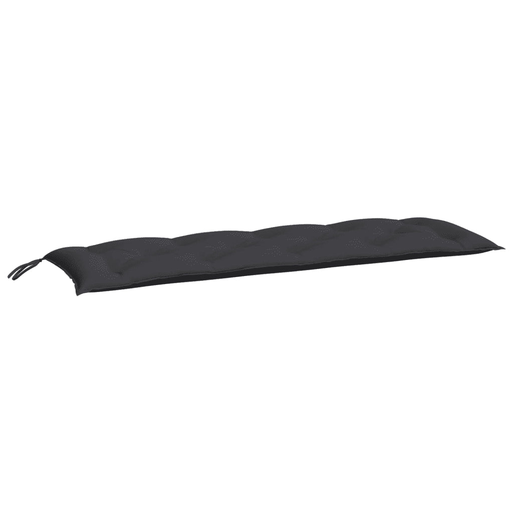 Cuscini per Panca 2 pz-Set di 2 Cuscini per panchina Nero 150x50x7 cm in Tessuto Oxford