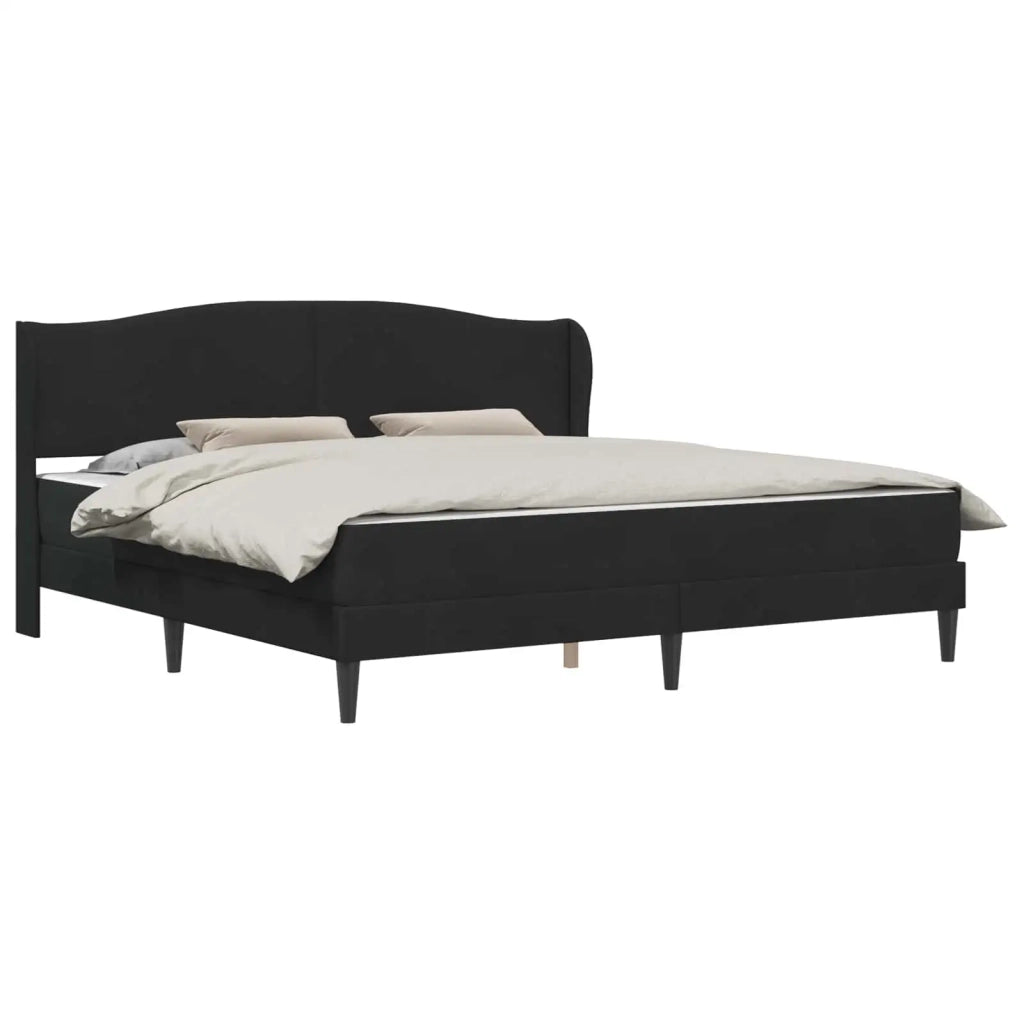 Struttura del letto con testiera Nero 200 x 200 cm Velluto
