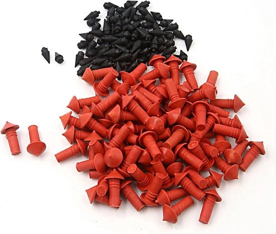 Set di Riparazione per Cintura di Supporto per Sedile Universale a Forma - Nero Rosso - 170 Pezzi - Aggiunta di Placchette di Cintura