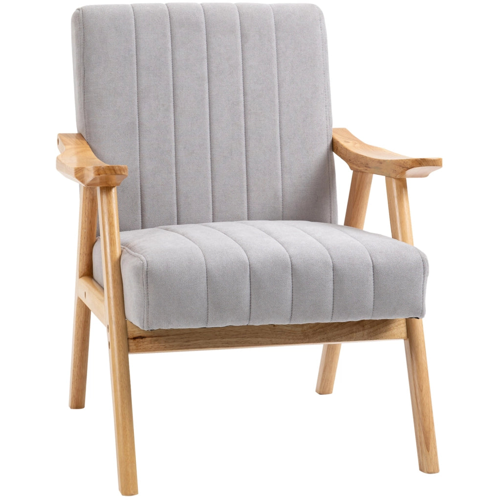 Poltrona lounge scandinava in velluto grigio chiaro