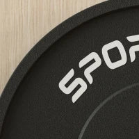 Set 2 Dischi Pesi da 10kg in Gomma con Foro da 2"/5 cm per Manubri e Bilancieri, Nero
