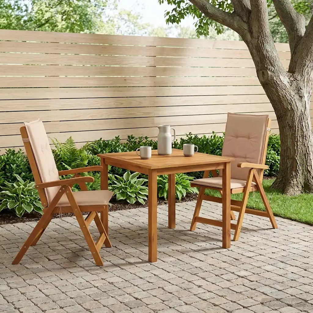 Set da pranzo da giardino 3 pezzi Naturale 3434592